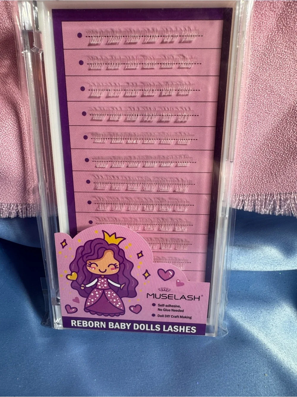 Reborn Baby Dolls Lashes - Pink